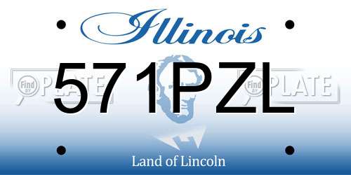 571PZL Illinois License Plate