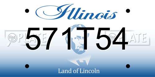 571T54 Illinois License Plate