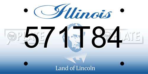 571T84 Illinois License Plate
