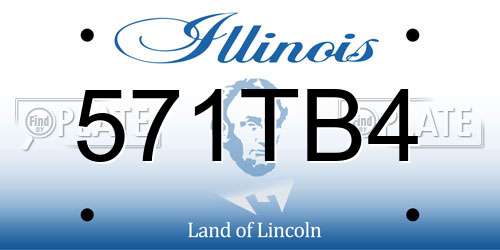 571TB4 Illinois License Plate