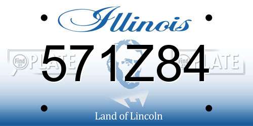 571Z84 Illinois License Plate