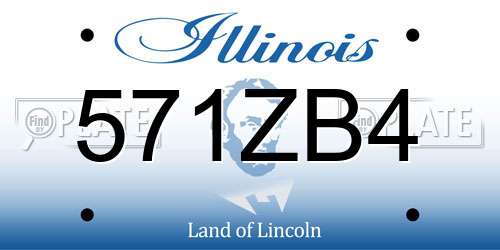 571ZB4 Illinois License Plate