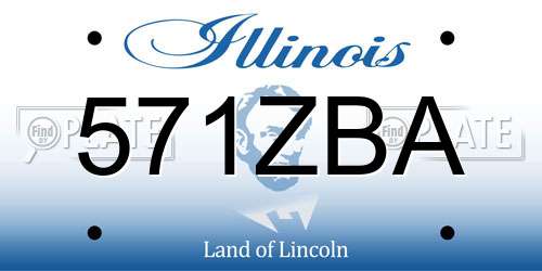 571ZBA Illinois License Plate
