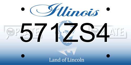 571ZS4 Illinois License Plate