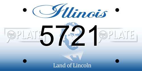 5721 Illinois License Plate