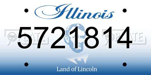 5721814 Illinois License Plate