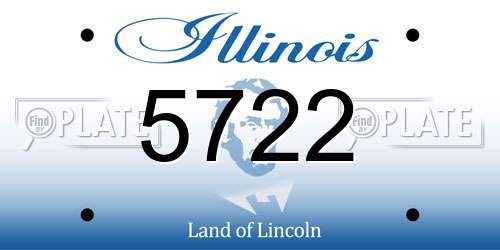 5722 Illinois License Plate