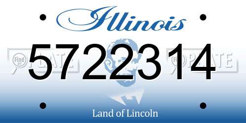 5722314 Illinois License Plate