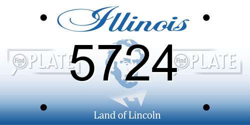 5724 Illinois License Plate