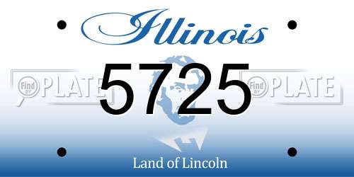 5725 Illinois License Plate