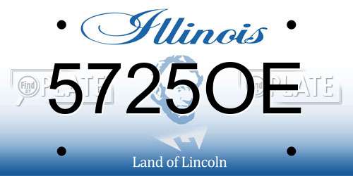 5725OE Illinois License Plate