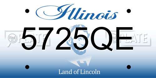 5725QE Illinois License Plate