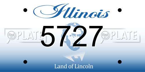 5727 Illinois License Plate