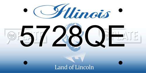 5728QE Illinois License Plate