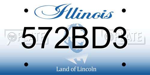 572BD3 Illinois License Plate