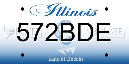 572BDE Illinois License Plate