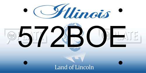572BOE Illinois License Plate