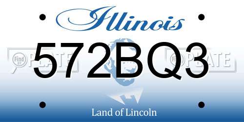 572BQ3 Illinois License Plate