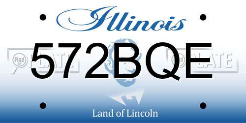 572BQE Illinois License Plate