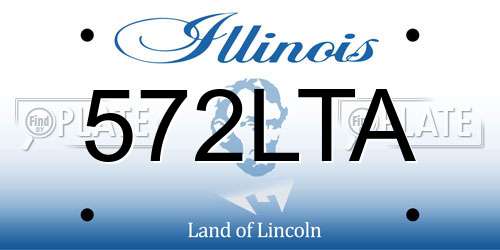 572LTA Illinois License Plate
