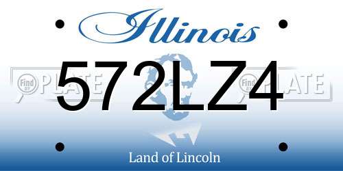 572LZ4 Illinois License Plate