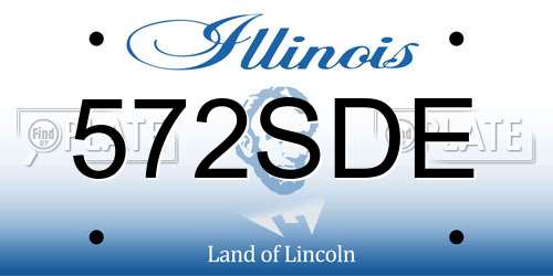 572SDE Illinois License Plate
