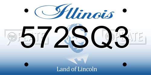 572SQ3 Illinois License Plate