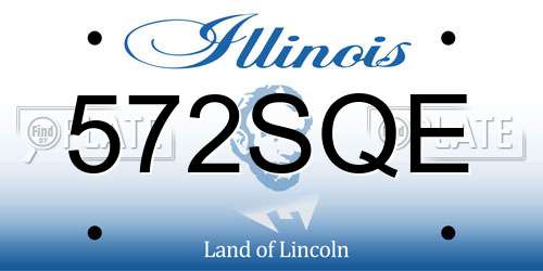 572SQE Illinois License Plate