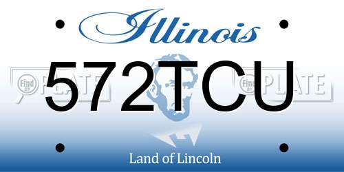572TCU Illinois License Plate