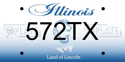 572TX Illinois License Plate