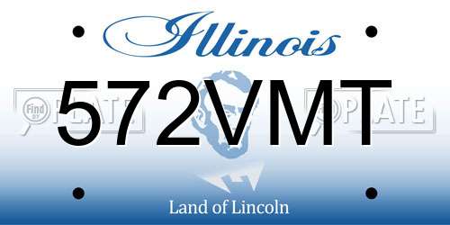 572VMT Illinois License Plate