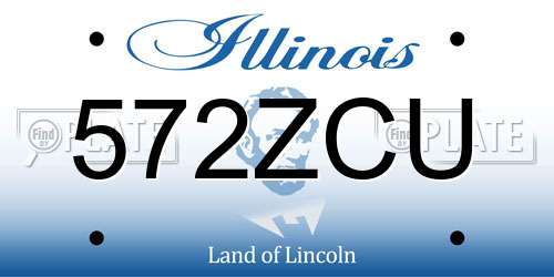 572ZCU Illinois License Plate