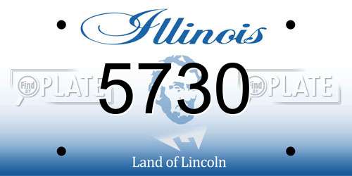 5730 Illinois License Plate