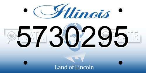 5730295 Illinois License Plate