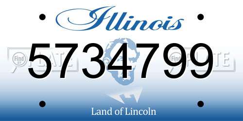 5734799 Illinois License Plate