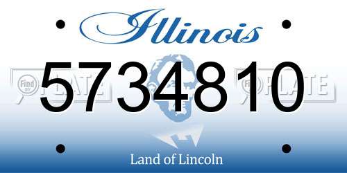 5734810 Illinois License Plate