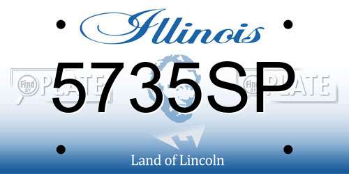 5735SP Illinois License Plate