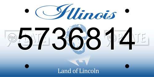 5736814 Illinois License Plate