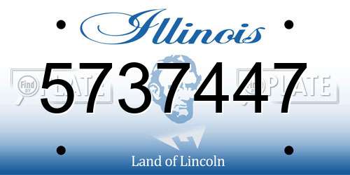 5737447 Illinois License Plate