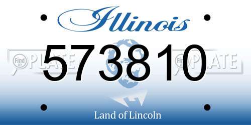 573810 Illinois License Plate