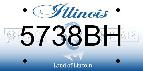 5738BH Illinois License Plate