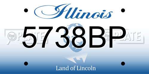 5738BP Illinois License Plate
