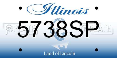 5738SP Illinois License Plate