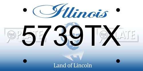 5739TX Illinois License Plate