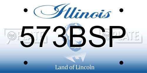 573BSP Illinois License Plate