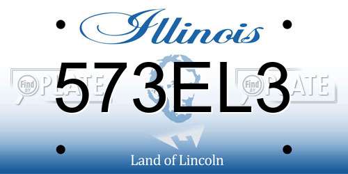 573EL3 Illinois License Plate