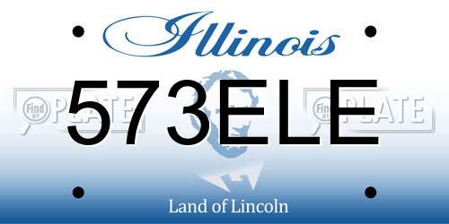 573ELE Illinois License Plate