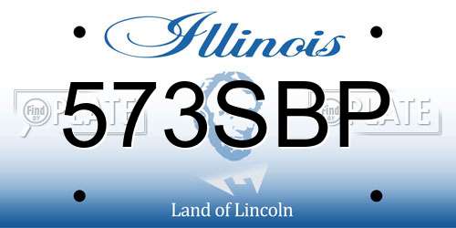 573SBP Illinois License Plate