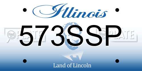 573SSP Illinois License Plate
