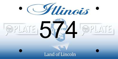 574 Illinois License Plate